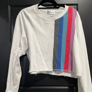 Peloton striped long sleeve sweater